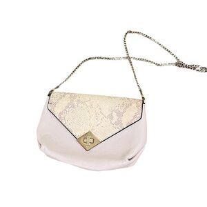 Dune London ediamond Cream Crossbody Bag clutch removable gold Chain strap